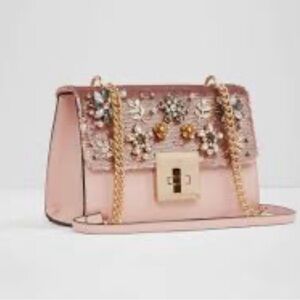 NWOT Aldo Jeweled Heavily Embellished Peach Women's Bag